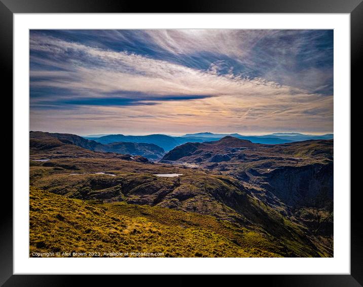 Rolling Mountains Framed Mounted Print by Alex Brown