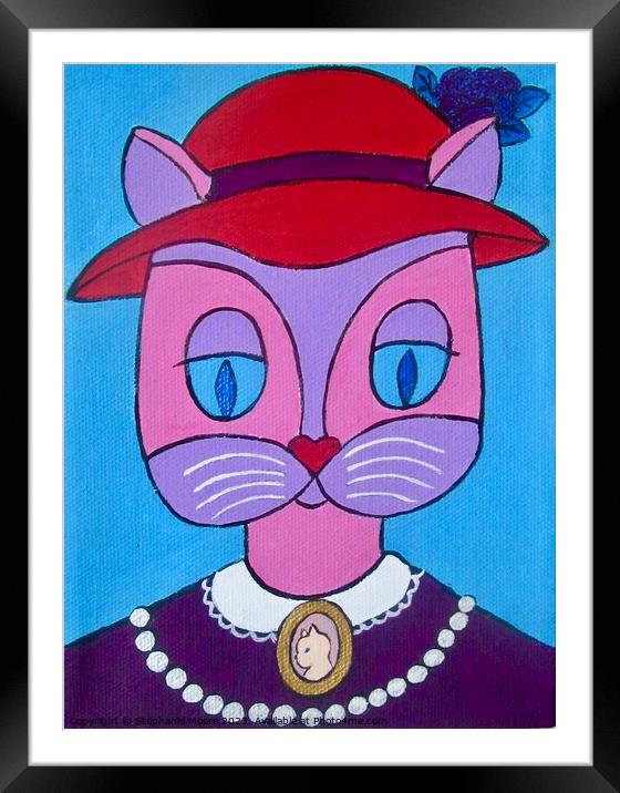 Old Woman Cat Framed Mounted Print by Stephanie Moore