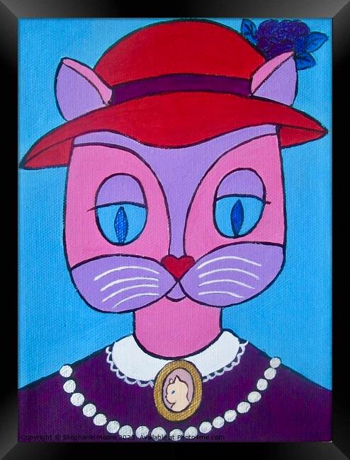 Old Woman Cat Framed Print by Stephanie Moore