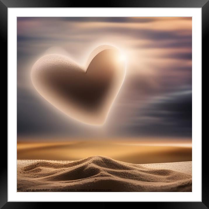 Sands of love storm Framed Mounted Print by Abdulkabir Animashaun