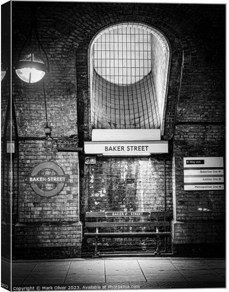 Baker Street Tube Station Canvas Print by Mark Oliver