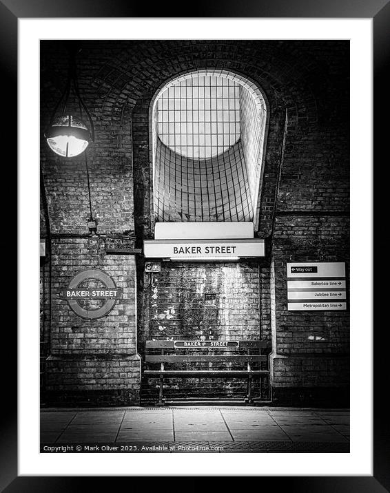 Baker Street Tube Station Framed Mounted Print by Mark Oliver