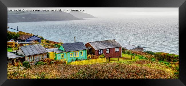 Living On The Edge At Whitsand Bay Framed Print by Peter F Hunt