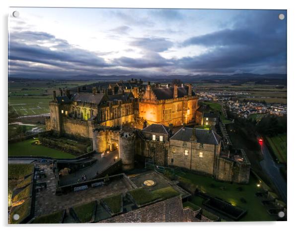 Stirling Castle Ariel View  Acrylic by Anthony McGeever