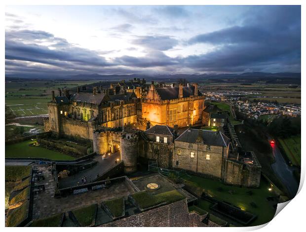 Stirling Castle Ariel View  Print by Anthony McGeever