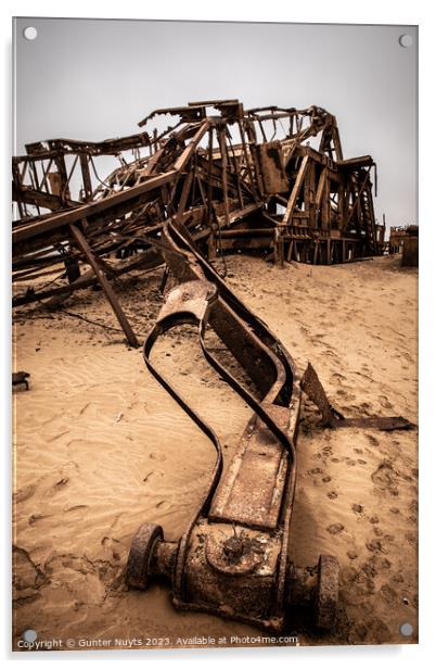 Rusted remains at Skeleton Coast Acrylic by Gunter Nuyts