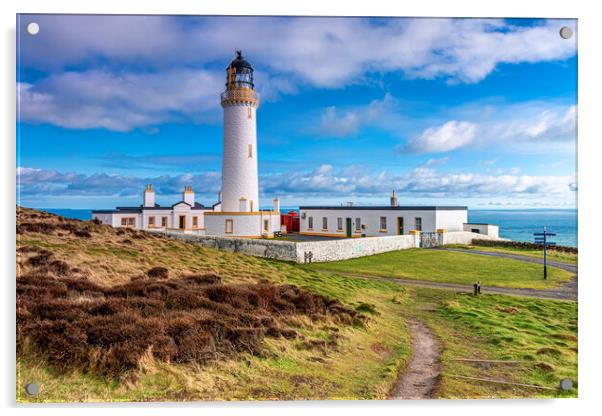Mull of Galloway Lighthouse Acrylic by Valerie Paterson