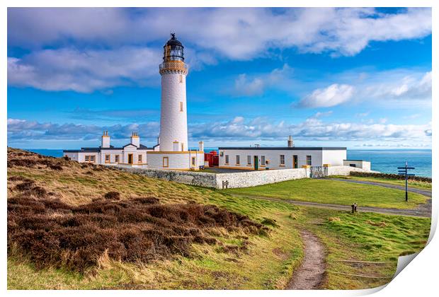 Mull of Galloway Lighthouse Print by Valerie Paterson