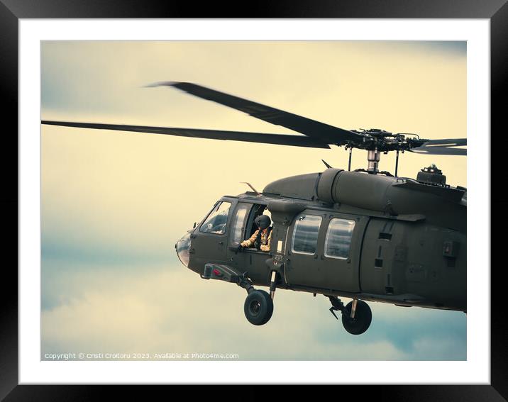 United States military helicopter Framed Mounted Print by Cristi Croitoru