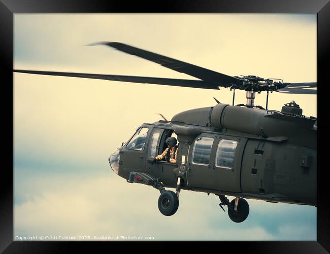 United States military helicopter Framed Print by Cristi Croitoru