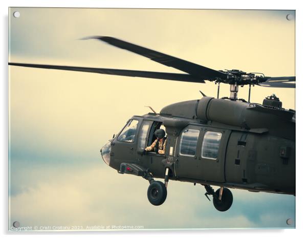 United States military helicopter Acrylic by Cristi Croitoru