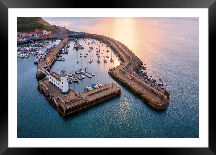 Scarborough Lighthouse and Harbour Framed Mounted Print by Tim Hill