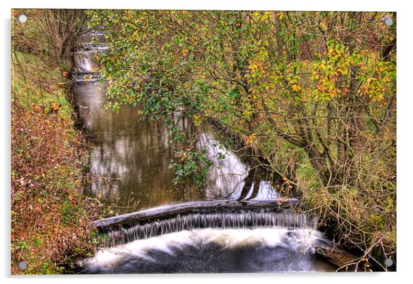 Parc Cwm Darran Waterfall Acrylic by Steve Purnell