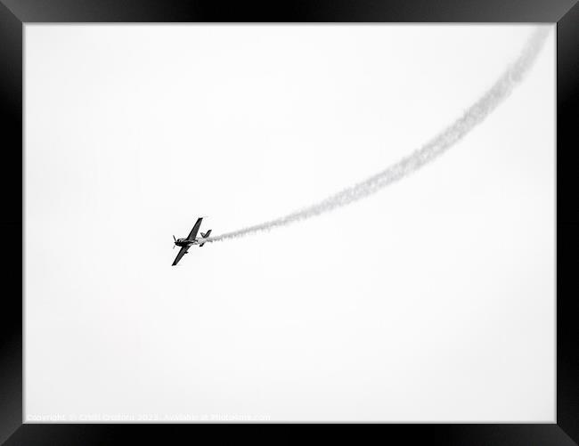 Minimalist  acrobatic aircraft Framed Print by Cristi Croitoru