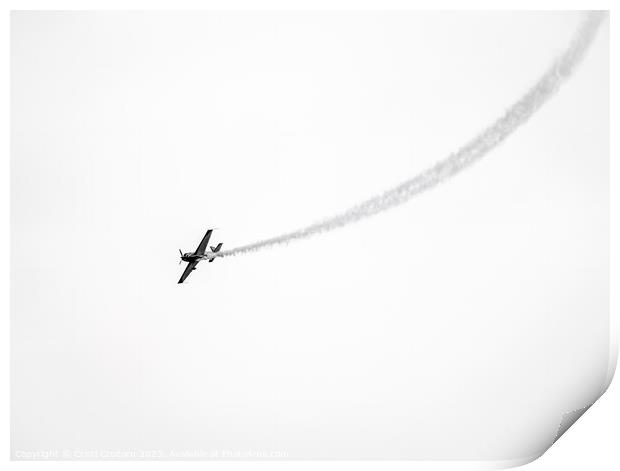 Minimalist  acrobatic aircraft Print by Cristi Croitoru