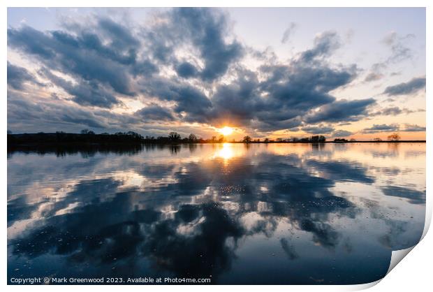 Inkblot Sunset Print by Mark Greenwood