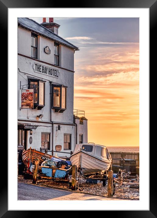 The Bay Hotel Robin Hoods Bay Framed Mounted Print by Tim Hill