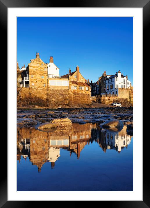 Robin Hoods Bay Reflections Framed Mounted Print by Tim Hill