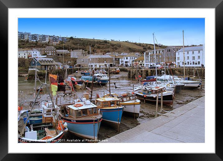 Mevagissey Harbour Framed Mounted Print by Mike Streeter