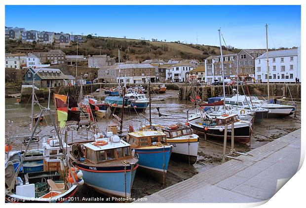 Mevagissey Harbour Print by Mike Streeter