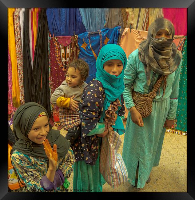 Moroccan Children. Framed Print by Maggie Bajada