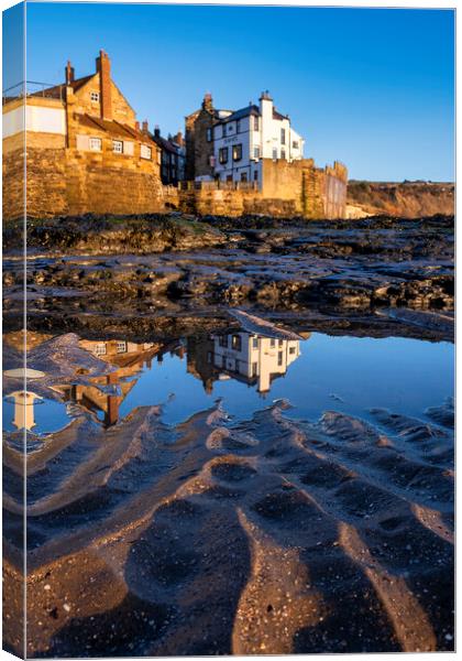 Robin Hoods Bay Reflections Canvas Print by Tim Hill