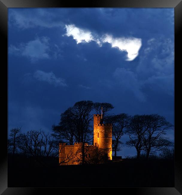 Tawstock Tower and Castle at Night Framed Print by Mike Gorton