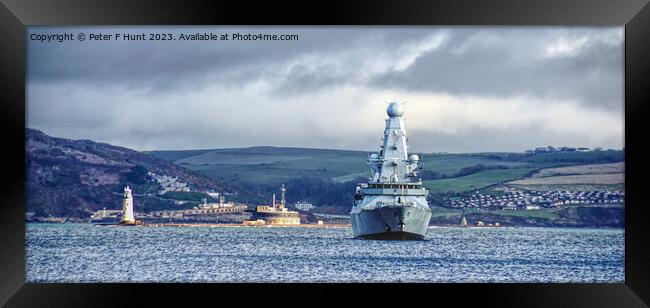 Looking Over Plymouth Sound From Cawsand Beach Framed Print by Peter F Hunt