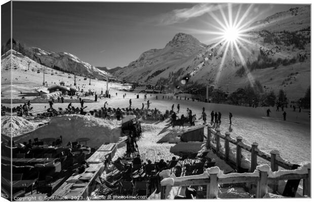 Ski resort France Alps sport recreation outdoors travel Canvas Print by Spotmatik 