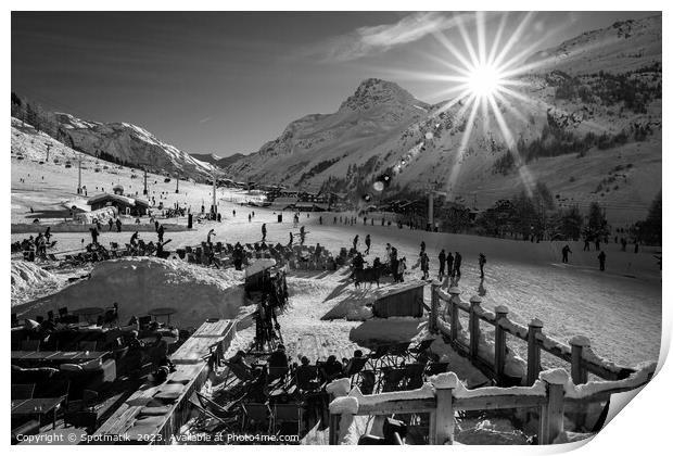 Ski resort France Alps sport recreation outdoors travel Print by Spotmatik 