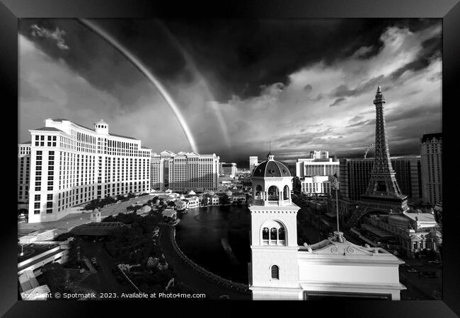 Bellagio Resort Hotel Las Vegas Strip Nevada USA Framed Print by Spotmatik 