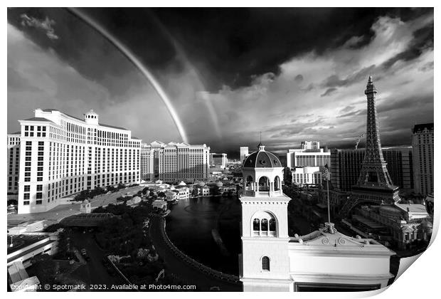 Bellagio Resort Hotel Las Vegas Strip Nevada USA Print by Spotmatik 