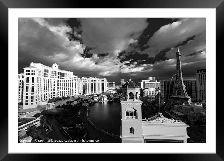 Bellagio Luxury Resort Hotel Las Vegas Nevada Framed Mounted Print by Spotmatik 