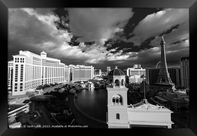 Bellagio Luxury Resort Hotel Las Vegas Nevada Framed Print by Spotmatik 