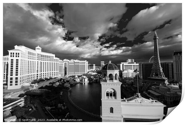 Bellagio Luxury Resort Hotel Las Vegas Nevada Print by Spotmatik 