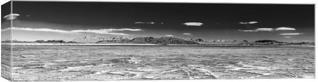 Panoramic view of the Salton sea California America Canvas Print by Spotmatik 