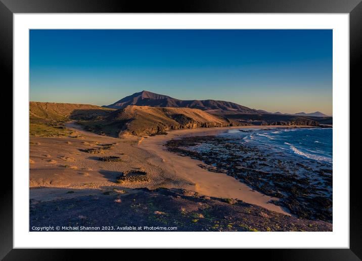 Early morning, Playa Caleta del Congrio, Papagayo, Framed Mounted Print by Michael Shannon