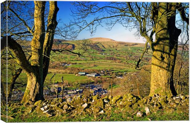 Lose Hill and Hope Valley  Canvas Print by Darren Galpin