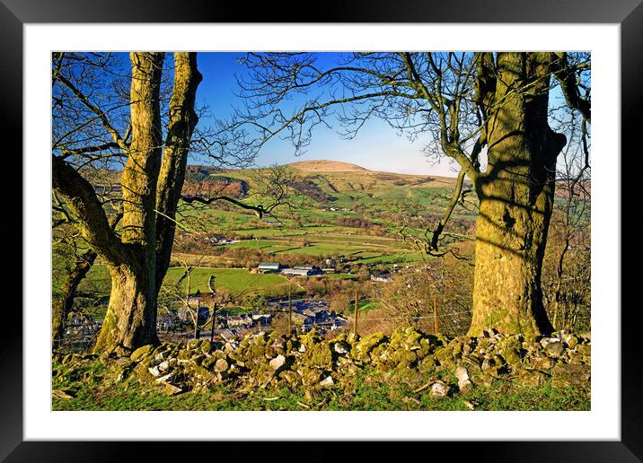 Lose Hill and Hope Valley  Framed Mounted Print by Darren Galpin