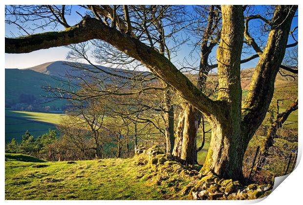 View of Mam Tor, Peak District Print by Darren Galpin