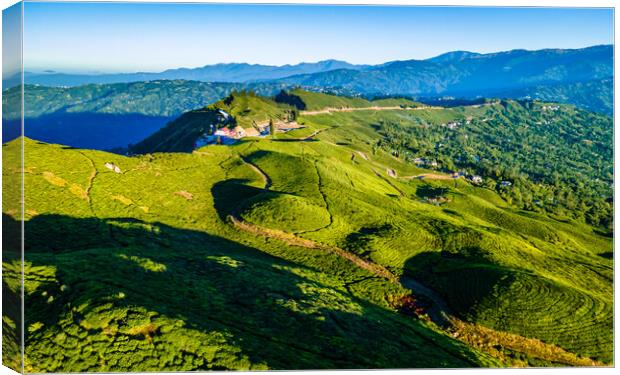 A view of a lush green hillside Canvas Print by Ambir Tolang