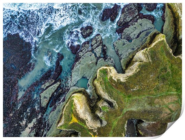 Majestic Cliffs of Flamborough Print by Tim Hill