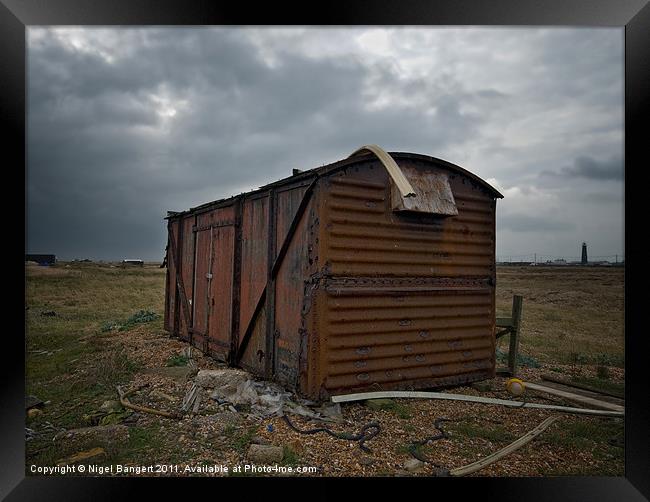 Railway Carriage at Dungeness Framed Print by Nigel Bangert