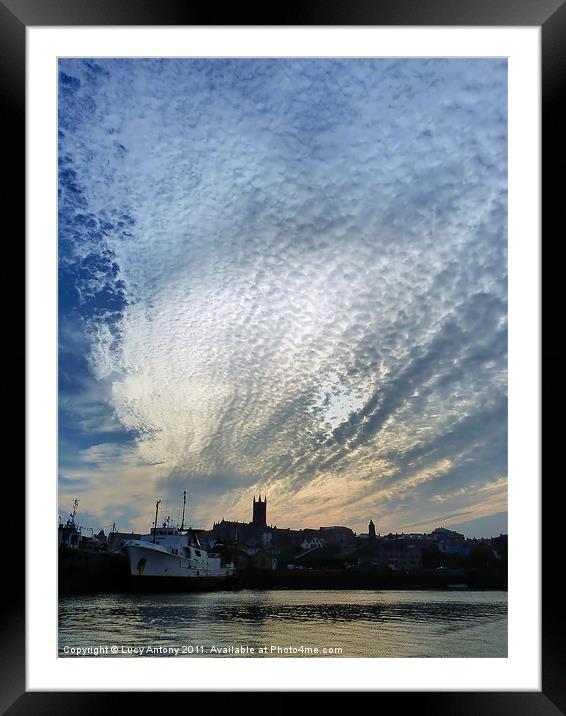 Sky over Penzance Framed Mounted Print by Lucy Antony
