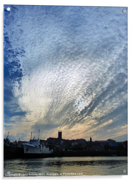 Sky over Penzance Acrylic by Lucy Antony