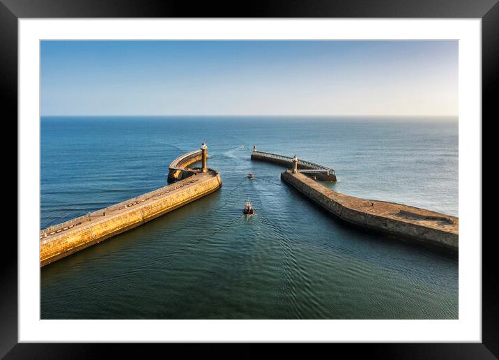 Whitby Harbour Entrance Framed Mounted Print by Tim Hill