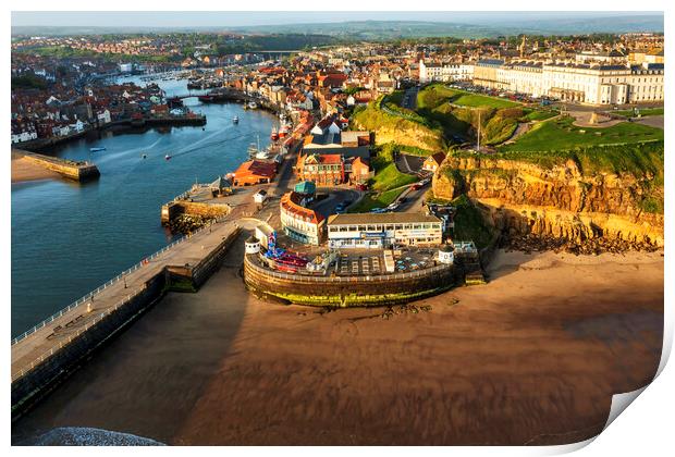 Whitby West Cliff Print by Tim Hill