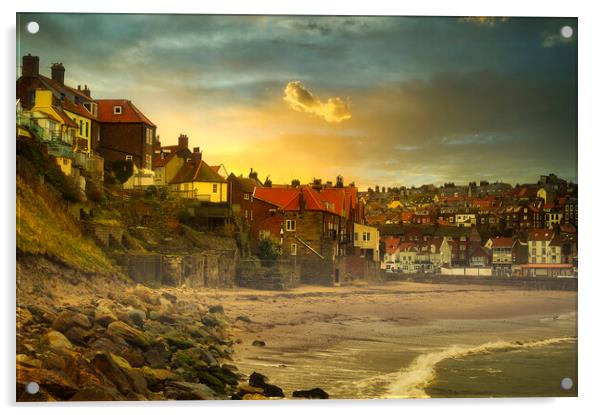 Mystical Whitby Sunset Acrylic by Tim Hill