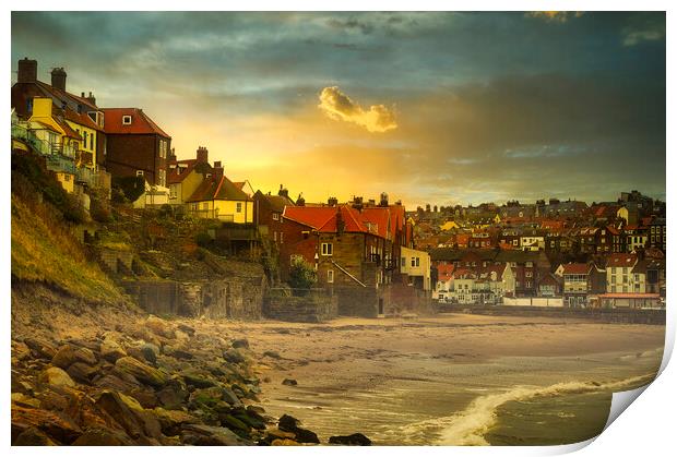 Mystical Whitby Sunset Print by Tim Hill