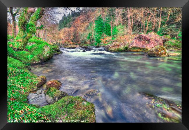 River Llugwy Betws Y Coed Snowdonia Framed Print by Darren Wilkes